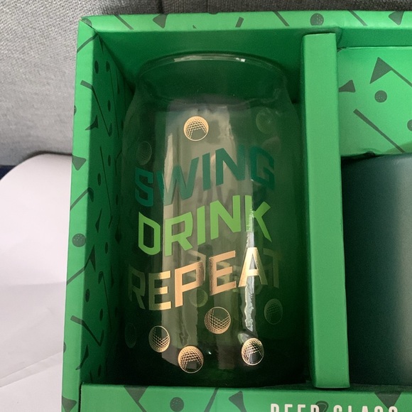 NWB golf-themed beer glass & coffee mug set - Picture 2 of 4